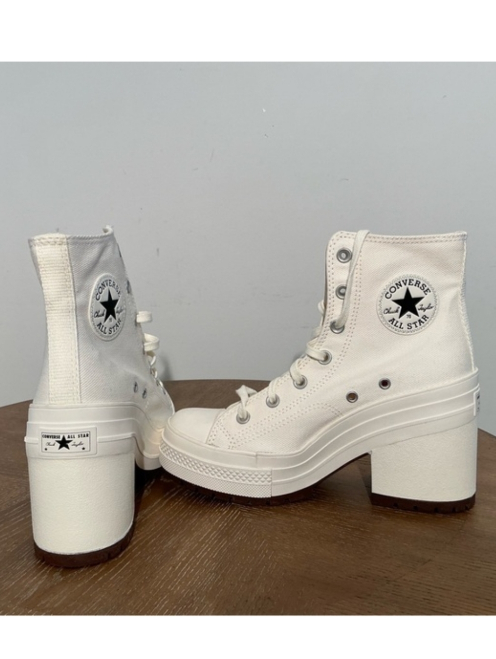 Converse Women's High-Top Platform Lace-Up Boots in Cream